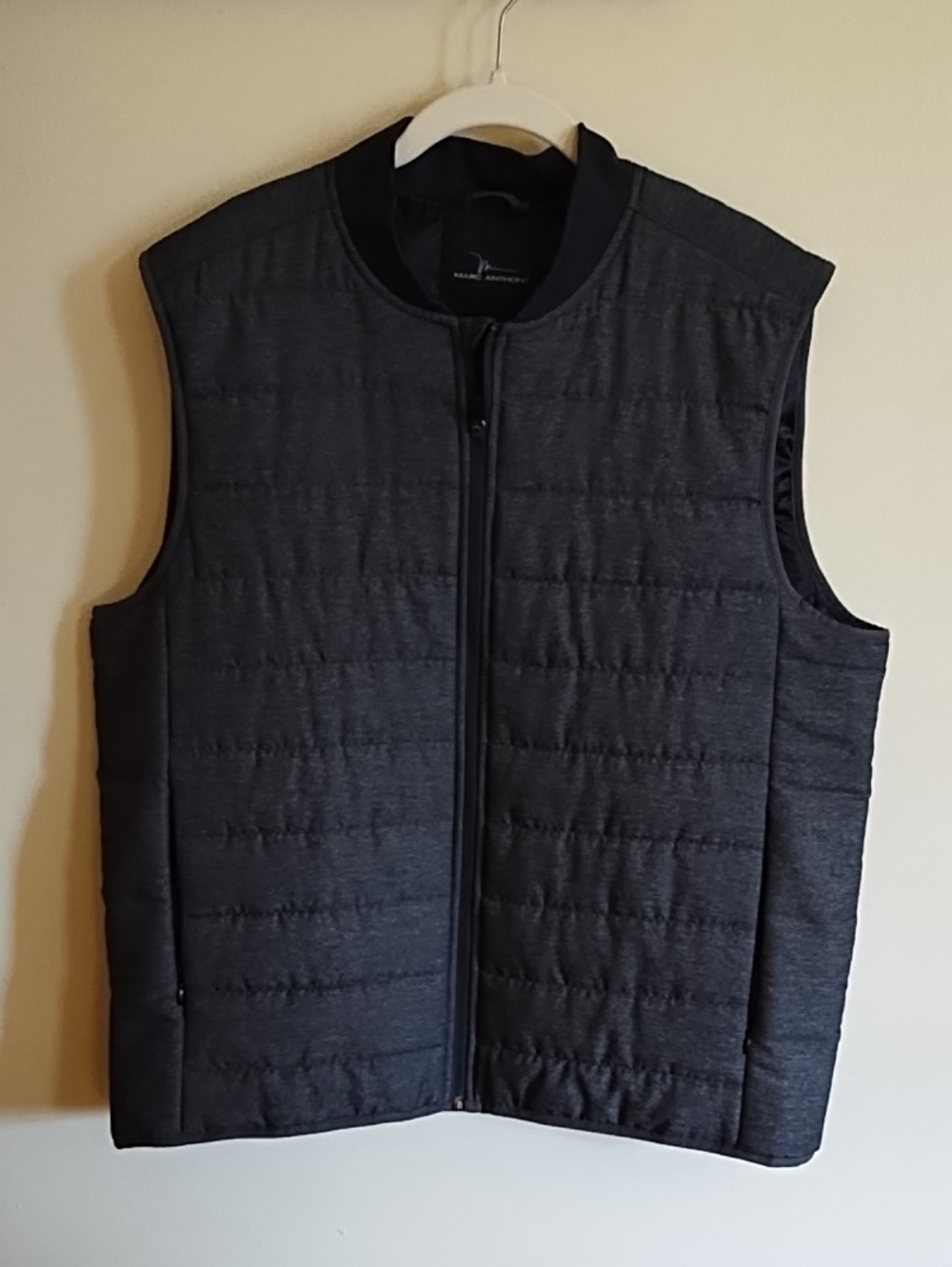 Marc Anthony Men's Quilted Zip Vest - Charcoal Gray. Sz L -NOT FLEECE